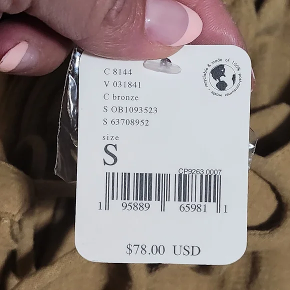 FREE PEOPLE The Only One Mini Dress Womens Small Tan Long Sleeve Ruched Tie Boho - Picture 14 of 16